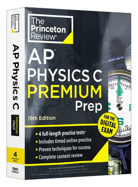 英文原版 Princeton Review AP Physics C Premium Prep 普林斯顿评论AP物理C 增值版 含线上题库 2026 第19版 进口英语原版书籍