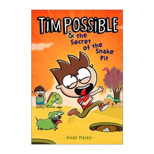 英文原版 Tim Possible & the Secret of the Snake Pit 蒂姆和时光旅行霸王龙卷三 精装 儿童幽默冒险小说 进口英语原版书籍