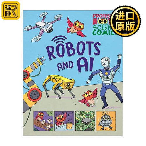 英文原版 Professor Hoot's Science Comics Robots and AI 科学漫画 机器人与人工智能 儿童科学科普百科绘本 进口英语原版书籍