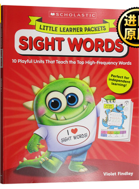 学乐小学英语练习册 高频词汇 英文原版 Scholastic Little Learner Packets Sight Words 儿童单词学习 进口英语书籍SightWords