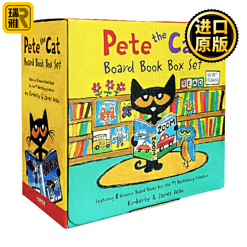 皮特猫8册盒装纸板书英文原版