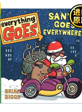 Everything Goes: Santa Goes Everywhere! 交通工具妙趣多 圣诞老人到处走 纸板书