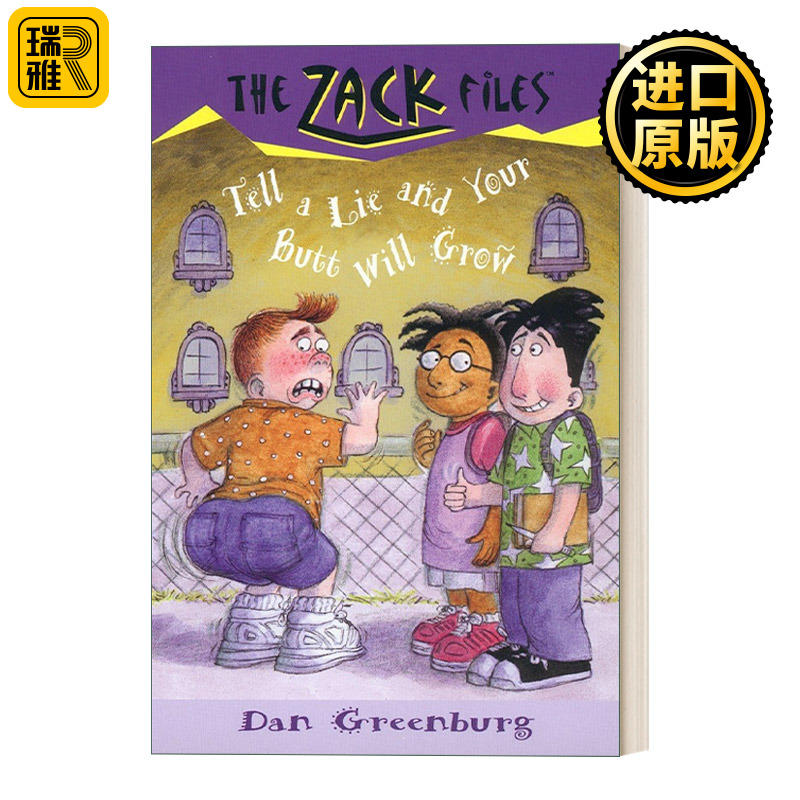 英文原版 The Zack Files 28 Tell a Lie and Your Butt Will Grow 札克档案系列28 儿童冒险章节桥梁书 Dan Greenburg 英文版