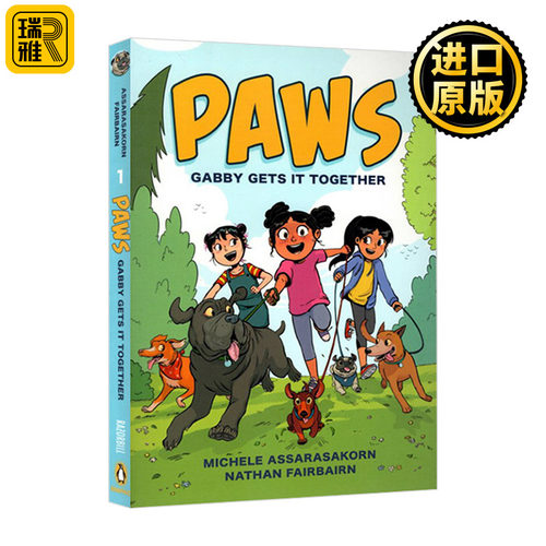 PAWS 01: Gabby Gets It Together 爪子系列1：加贝振作起来了 儿童全彩漫画绘本图画书 友谊故事 Nathan Fairbairn