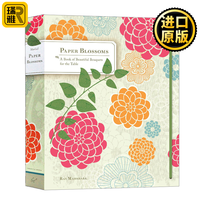 纸花艺术设计立体书英文原版