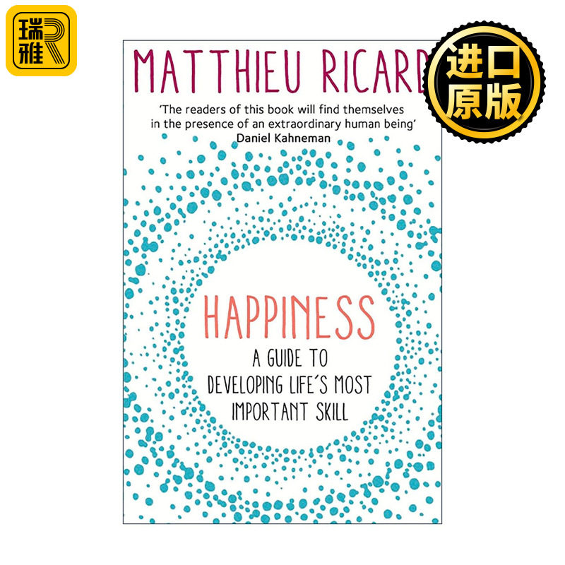 英文原版 Happiness 快乐学 修炼幸福的24堂课 马修?理查德 英文版 进口英语原版书籍