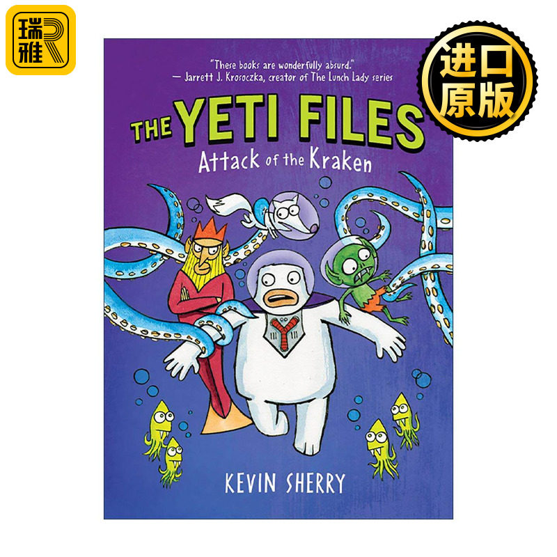 英文原版 Attack of the Kraken 巨型乌贼的威胁 雪怪档案3 精装 动物冒险故事 英文版 进口英语原版书籍