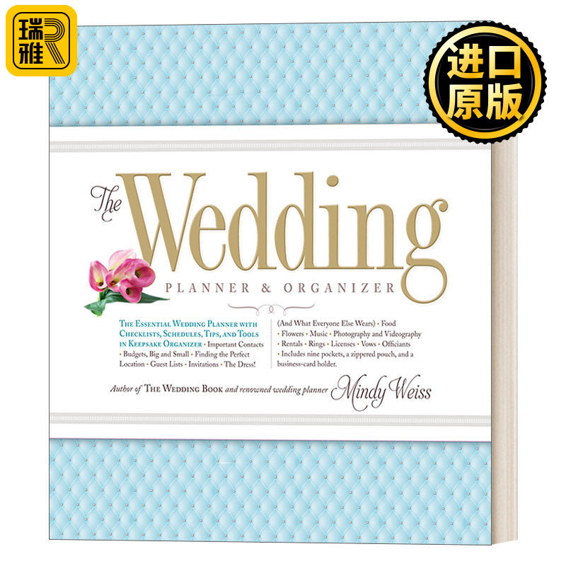 英文原版 The Wedding Planner and Organizer 婚礼策划及组织 著名婚礼策划师Mindy Weiss 英文版 进口英语原版书籍