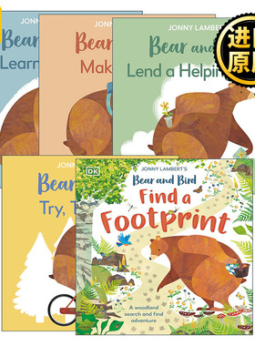 正版 Jonny Lambert's Bear and Bird 约翰尼兰伯特的熊与鸟系列5册 英文原版 进口英语书籍