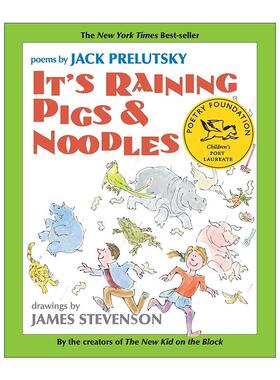 英文原版 It's Raining Pigs & Noodles 下雨下猪下面条 美国父母推荐奖 儿童绘本诗集 英文版 进口英语原版书籍