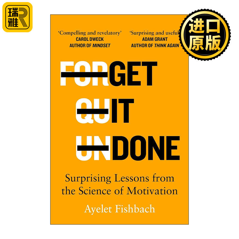 英文原版 Get it Done 内生动力 从想到到做到的成事法则 艾利特·菲什巴赫 Ayelet Fishbach 英文版 进口英语原版书籍