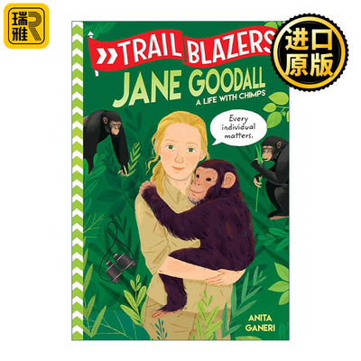 英文原版 Trailblazers Jane Goodall 开拓者系列 珍妮·古道尔 与黑猩猩一起的生活 传记 儿童科普百科 Alex Woolf 英文版