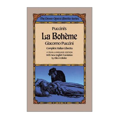 英文原版 Puccini's La Boheme the Dover Opera Libretto Series 普契尼的波希米亚人 经典歌剧 英文版 进口英语原版书籍