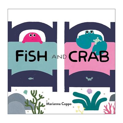 英文原版 Fish and Crab 鱼和螃蟹 精装图画书 意大利插画家玛丽安娜·科波 英文版 进口英语原版书籍