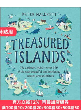 英文原版 Treasured Islands 珍贵的岛屿 200个英国周边美丽海岛的探索指南 英文版 进口英语原版书籍