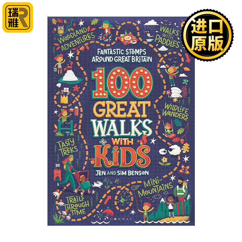 英文原版 100 Great Walks with Kids 适合亲子户外共游的一百个英国地点 旅游指南 英文版 进口英语原版书籍