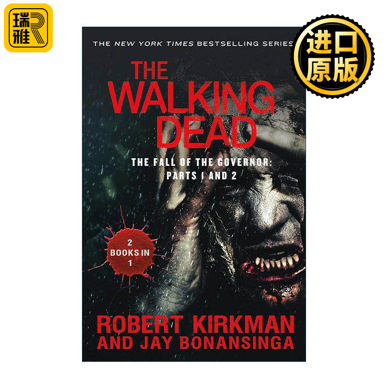 英文原版 The Walking Dead The Fall of the Governor Parts 1 and 2 尸走肉 州长的衰落2合1 影视小说 英文版 进口英语原版书籍