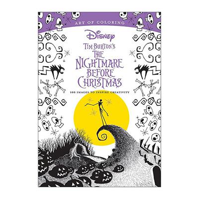 英文原版 Art of Coloring Tim Burton's The Nightmare Before Christmas 英文版 进口英语原版书籍