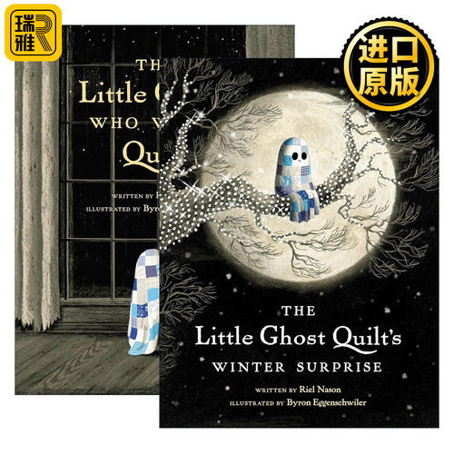 英文原版 The Little Ghost系列2册 披着被子的小幽灵 冬季惊喜 儿童精装绘本 圣诞节 Riel Nason 英文版 进口英语原版书籍
