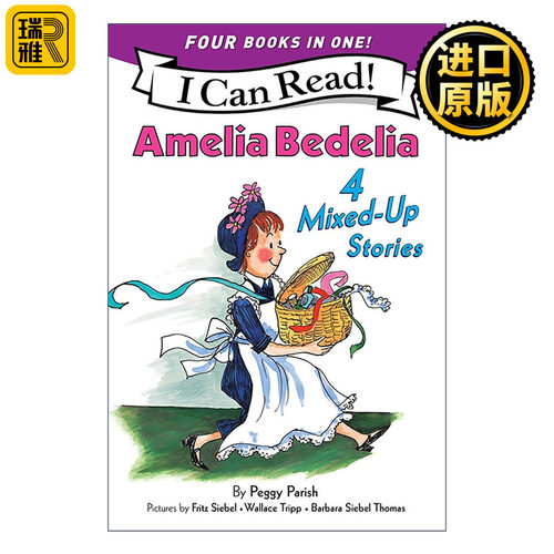 英文原版 Amelia Bedelia 4 Mixed-Up Stories 阿米莉亚 4个故事合集 糊涂女佣分级阅读 英文版 进口英语原版书籍