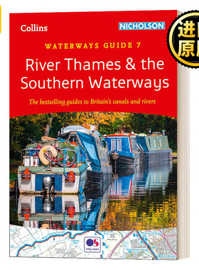 泰晤士河和南方水道7号 水道指南 英文原版River Thames and the Southern Waterways No.7 柯林斯 Collins Maps 进口英语原版书籍