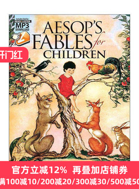 英文原版 Aesop's Fables for Children 儿童伊索寓言 含可下载MP3朗读录音 英文版 进口英语原版书籍