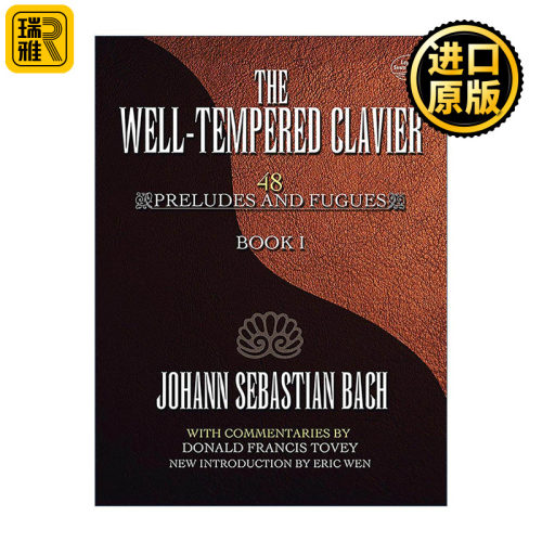英文原版 The Well-Tempered Clavier 平均律钢琴曲集 48首序曲和赋格 卷一 巴赫 英文版 进口英语原版书籍