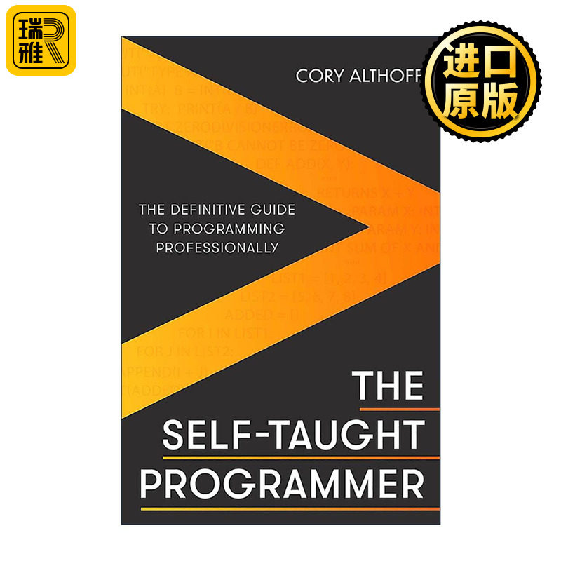 英文原版 The Self-taught Programmer Python编程无师自通 科里·奥尔索夫 Cory Althoff 英文版 进口英语原版书籍