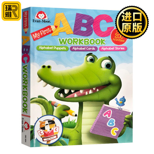 我的第一本ABC活动书 英文原版 Evan-Moor My First ABC Workbook 启蒙英语字母趣味手工 美国加州英语教辅教材evanmoor