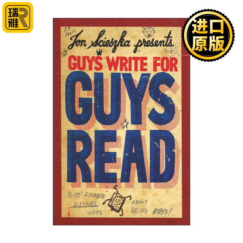 英文原版 Guys Write for Guys Read 男孩喜欢的作家写的关于男孩的故事 传记 儿童人文科普 Jon Scieszka 英文版 进口英语原版书