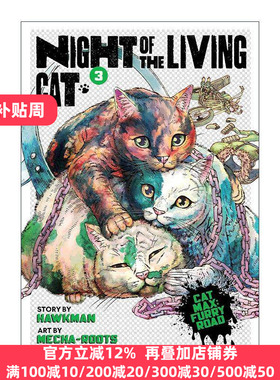 英文原版 Night of Living Cat 3 活猫之夜3 科幻恐怖漫画 Hawkman 英文版 进口英语原版书籍