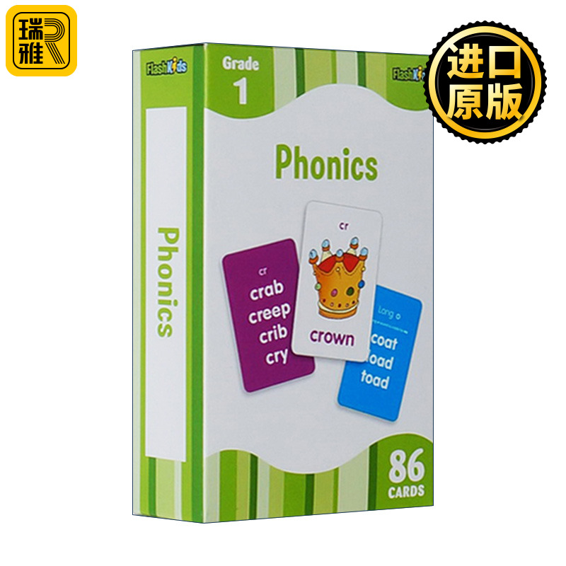 Phonics Flash Kids Flash Cards 自然拼读86张闪卡