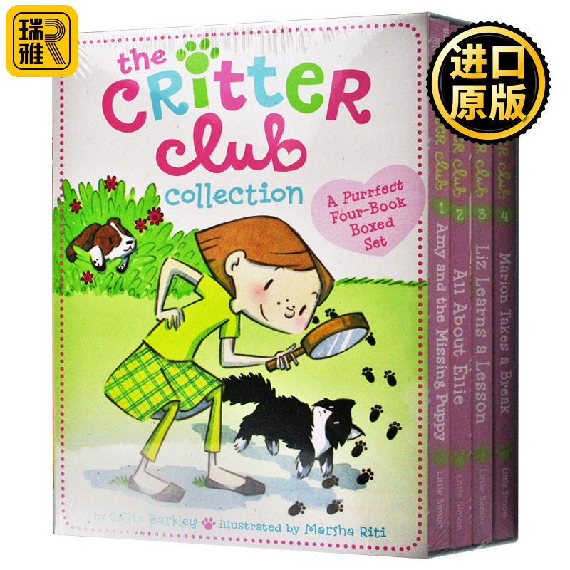 动物俱乐部1-4册 英文原版 The Critter Club Collection 儿童课外英语阅读桥梁章节小说 女孩读物 Callie Barkley 全进口英语书籍 书籍/杂志/报纸 儿童读物原版书 原图主图