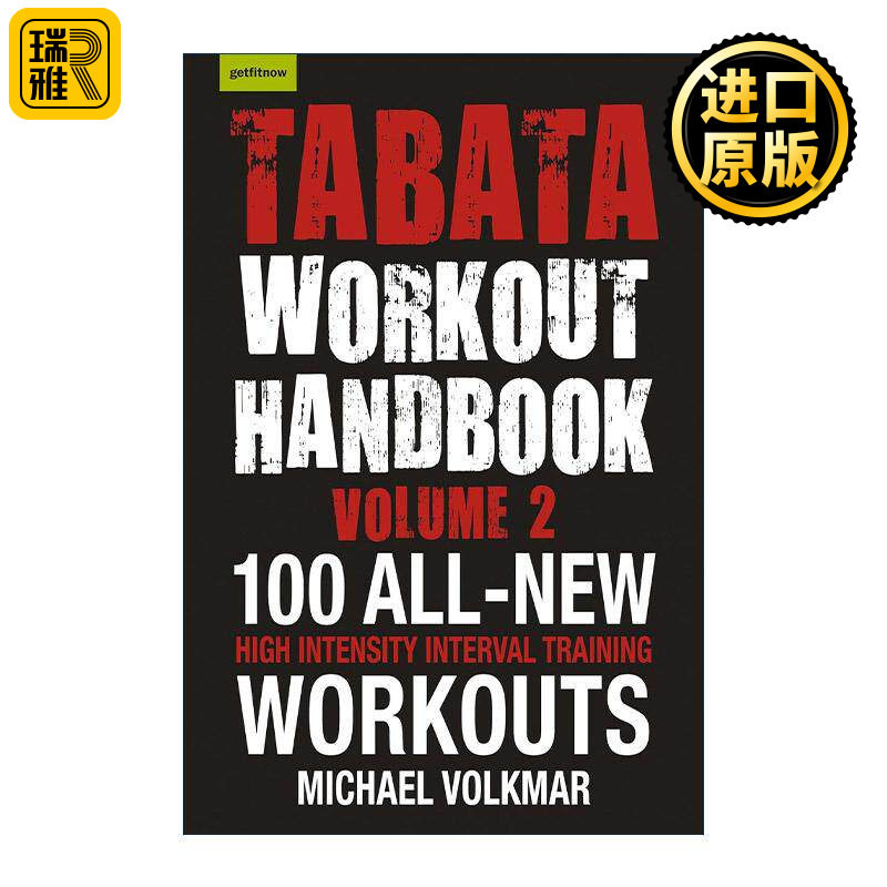 英文原版 Tabata Workout Handbook  Volume 2 塔巴塔训练手册 卷二 高强度间歇训练HIIT 健身指南 英文版 进口英语原版书籍