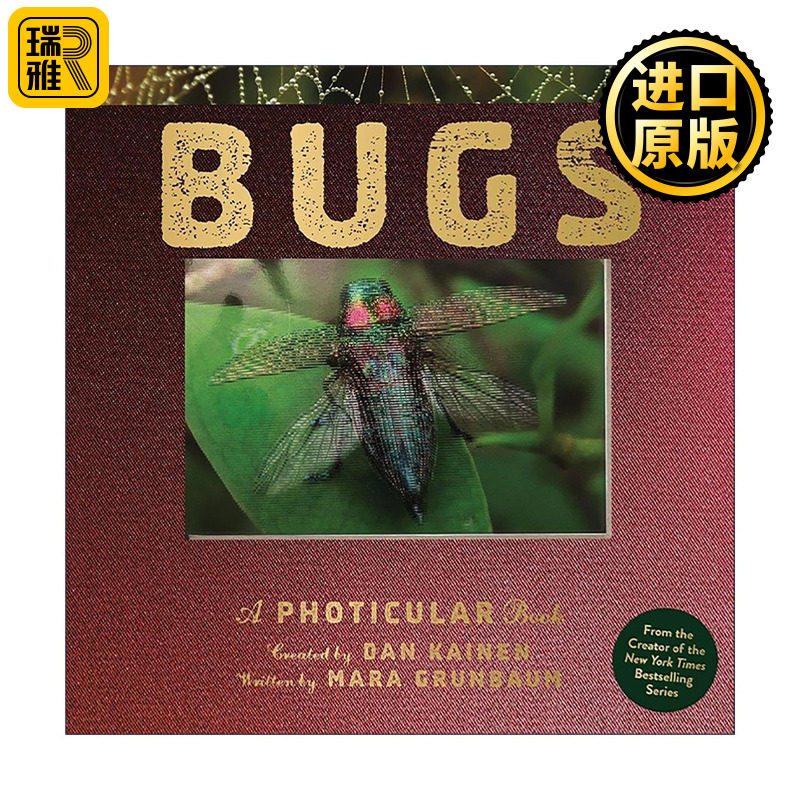英文原版 Bugs A Photicular Book 光与影视觉书系列 昆虫 3D立体动画书 英文版 进口英语原版书籍