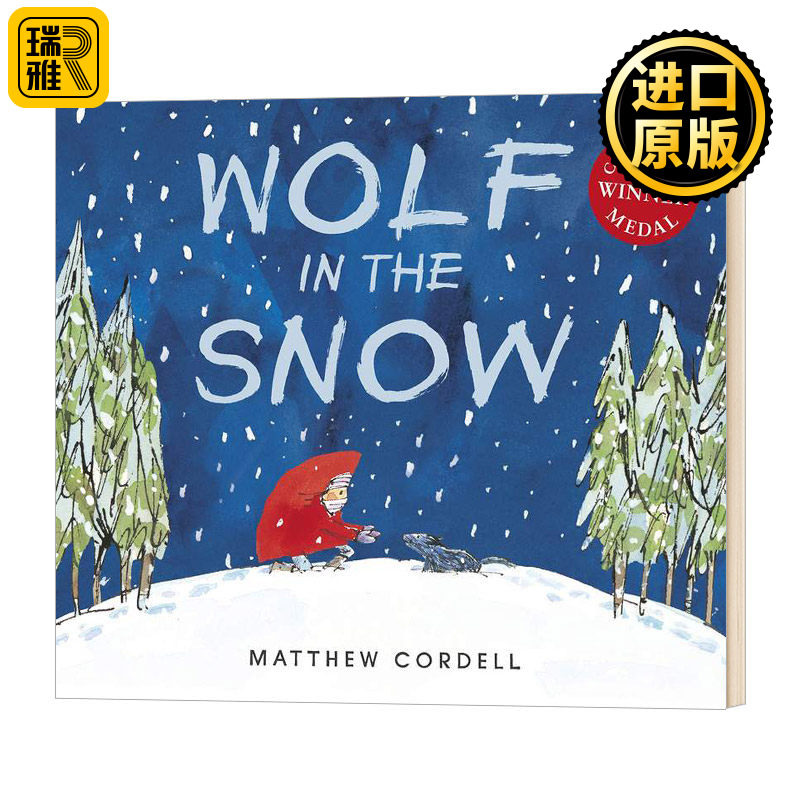 我遇见了一只小灰狼 英文原版 Wolf in the Snow  2018年凯迪克金奖绘本 Matthew Cordell 全英文版进口原版英语书籍
