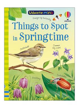 英文原版 Usborne Minis Things to Spot in Springtime 春天的景点 季节变化 尤斯伯恩儿童生态自然绘本 英文版 进口英语原版书籍