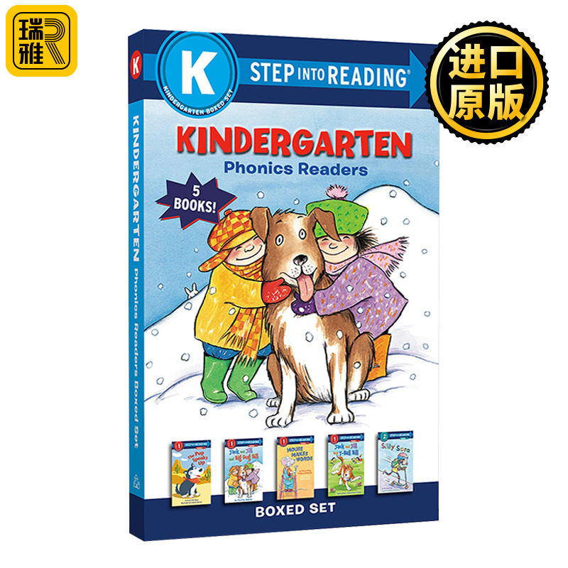 幼儿园自然拼读 5册盒装套装 英文原版 Kindergarten Phonics Readers Boxed Set 英文版 进口英语原版书籍