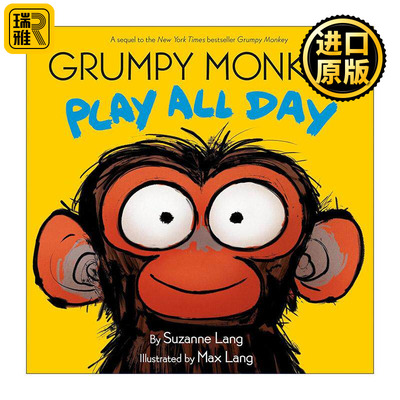 英文原版 Grumpy Monkey Play All Day 暴怒猴玩了一整天 儿童精装情绪绘本 Suzanne Lang 英文版 进口英语原版书籍