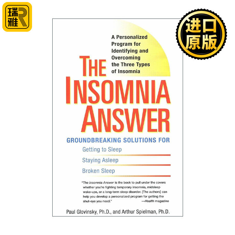 The Insomnia Answer 不再失眠 完整说明睡眠与解决失眠问题的实用指南 Paul Glovinsky