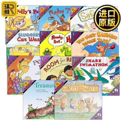 英文原版 Mathstart Level 3 数学启蒙绘本3级系列11册 袋鼠的事情太多了 波莉的笔友 青蛙跳跳 小鱼缸 英文版 进口英语原版书籍
