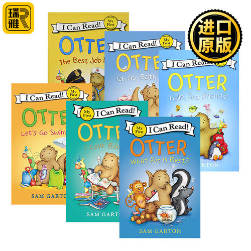 水獭系列6册 英文原版 My First I Can Read Otter 贴近生活 学习日常用词 亲子阅读英语启蒙入门图画书 英文版进口英语分级阅读