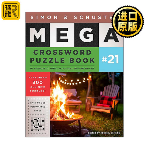 英文原版 Simon & Schuster Mega Crossword Puzzle Book #21 西蒙与舒斯特 超级纵横字谜集21 英文版 进口英语原版书籍
