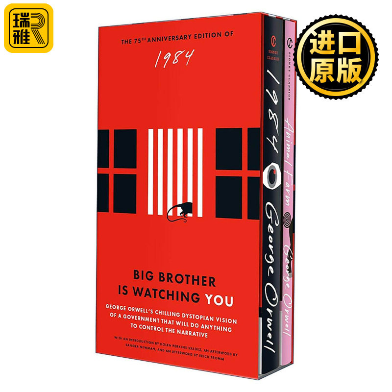 英文原版 George Orwell 2-Book Boxed Set 1984 and Animal Farm 乔治·奥威尔两册经典盒装套装 75周年 英文版进口英语原版书籍