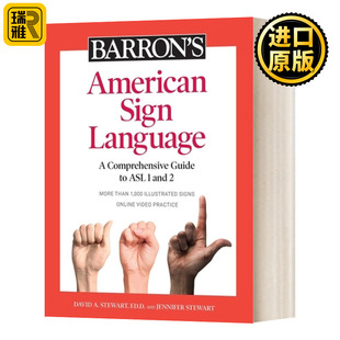 Language 图解1000个手势 Barron Ed.D. 书籍 巴朗美国手语 Stewart American 英文原版 David 英文版 Sign 进口英语原版
