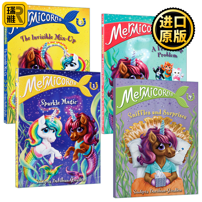 Mermicorns 美人鱼独角兽系列4册 儿童冒险魔法主题章节桥梁书 Sudipta Bard