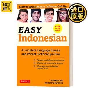 英文原版 Easy Indonesian 简易印尼语 一门完整的语言课程和袖珍词典-免费随行在线音频 Thomas G. Oey 进口英语书籍字典辞典
