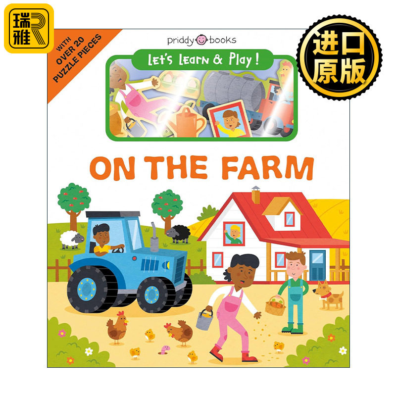 英文原版 Let's Learn & Play! Farm 边学边玩 农场 儿童益智游戏场景互动纸板书 英文版 进口英语原版书籍