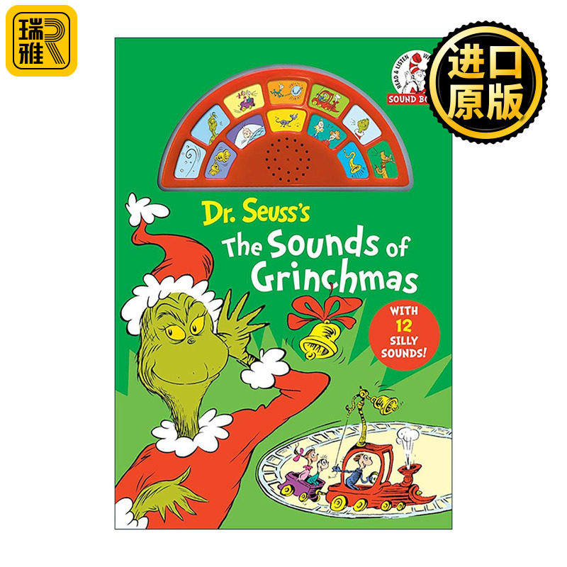 英文原版 Dr. Seuss's The Sounds of Grinchmas with 12 Silly Sounds 苏斯博士 圣诞怪杰之声与其他声音 进口英语原版书籍