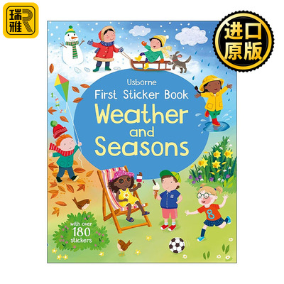英文原版 Usborne First Sticker Book Weather And Seasons 尤斯伯恩启蒙贴纸书 天气与季节 英文版 进口英语原版书籍